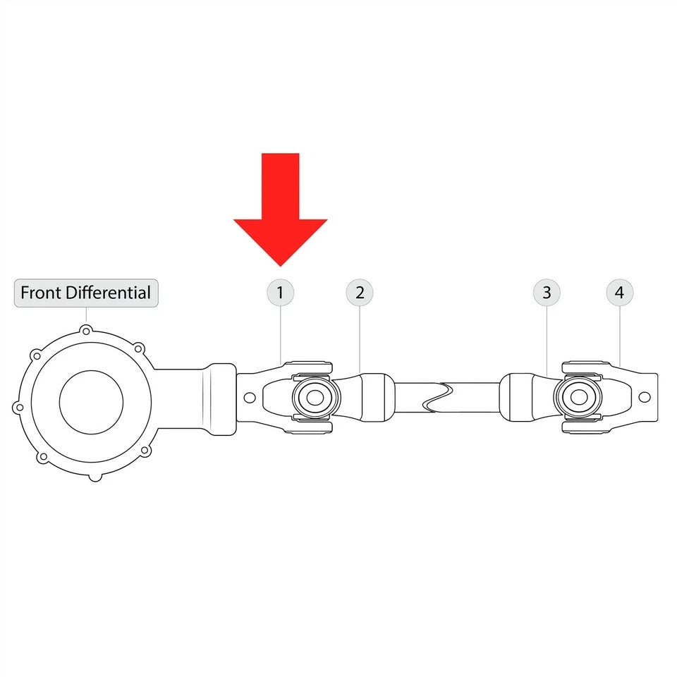Front Differential Drive shaft Yoke w/Joint for Yamaha Grizzly 600 YFM600F 98-01