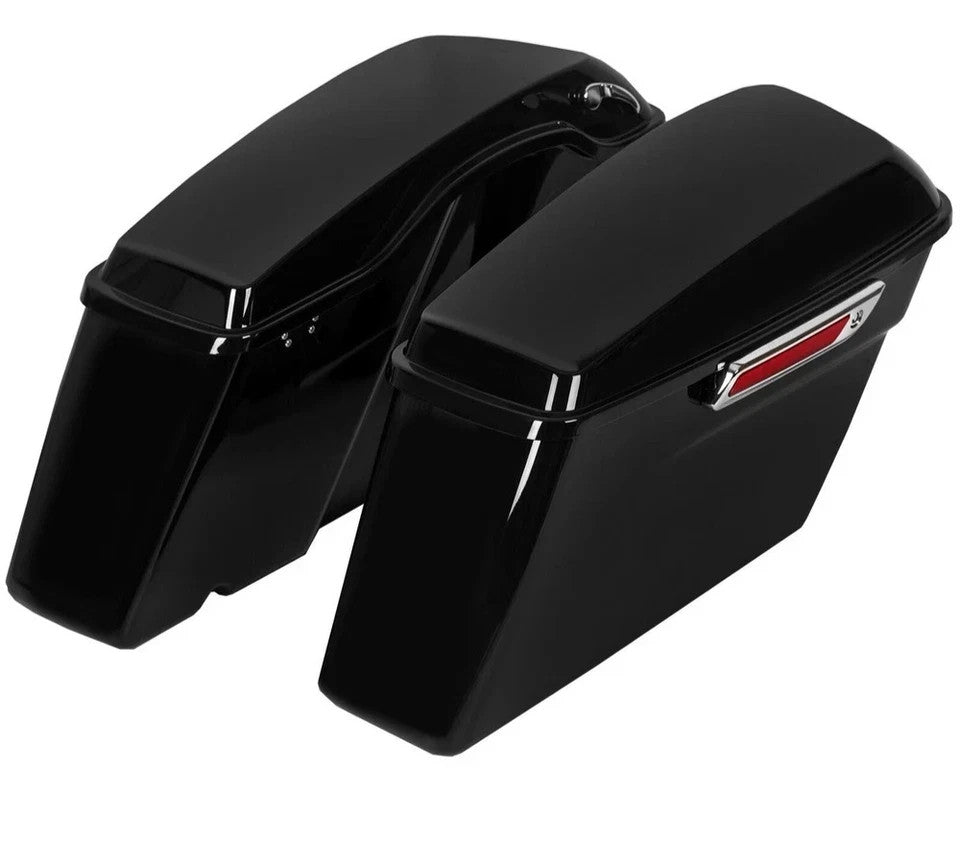 For Harley Softail Heritage Hard Saddlebags Saddle Bag W/ Conversion Bracket