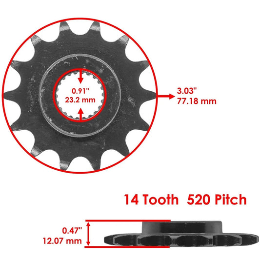 Blue Drive Chain & Sprockets Kit for Yamaha Raptor 250 YFM250 YFM-250 2008-2013