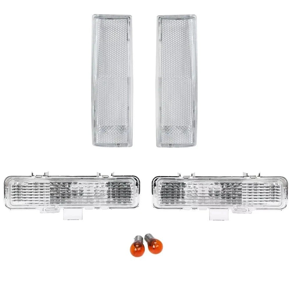 HECASA CLEAR Corner Bumper Signal Light For 83-93 Chevy S10 Blazer GMC S15 Jimmy