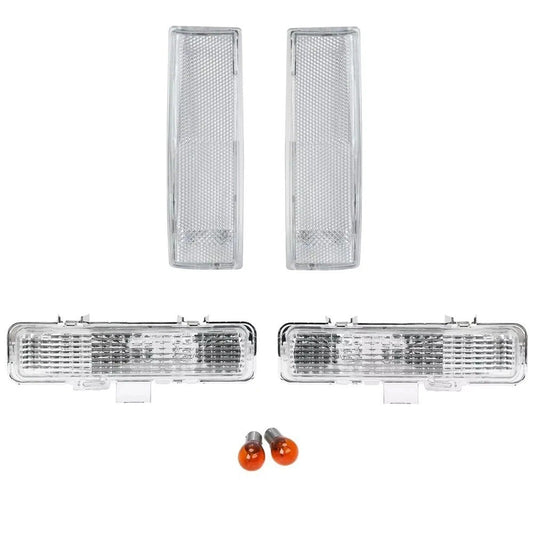 HECASA CLEAR Corner Bumper Signal Light For 83-93 Chevy S10 Blazer GMC S15 Jimmy