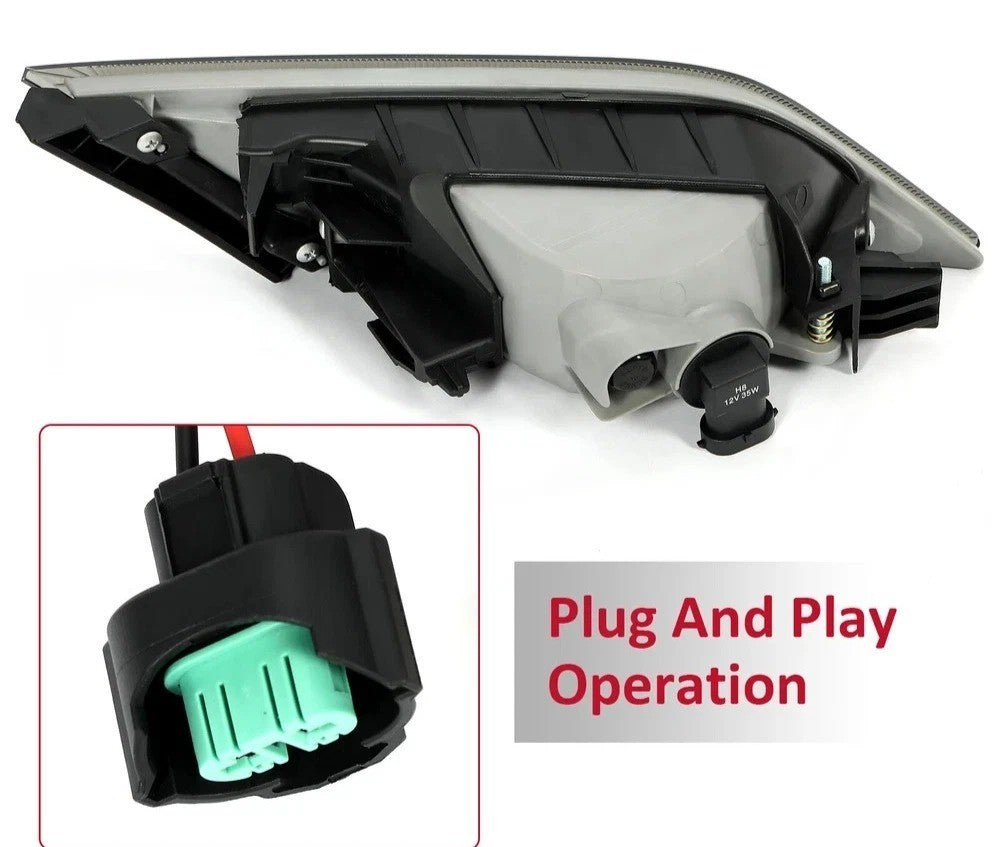 For 2011-2013 Honda Odyssey Smoked Bumper Fog Lights Driving + Switch Left+Right