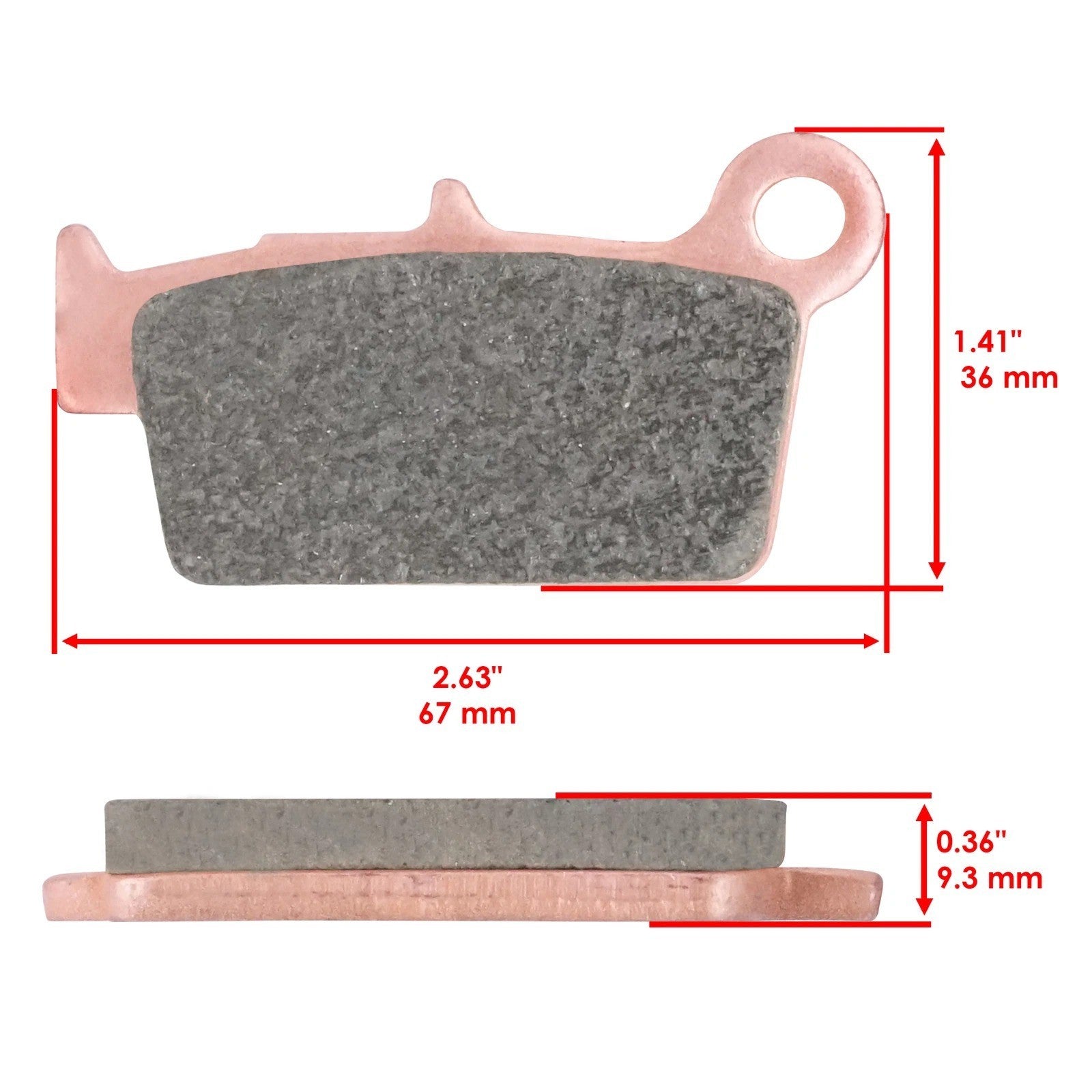 Caltric Rear Brake Pads for Yamaha YZ450 YZ450F 50TH Anniversary 2003-2020