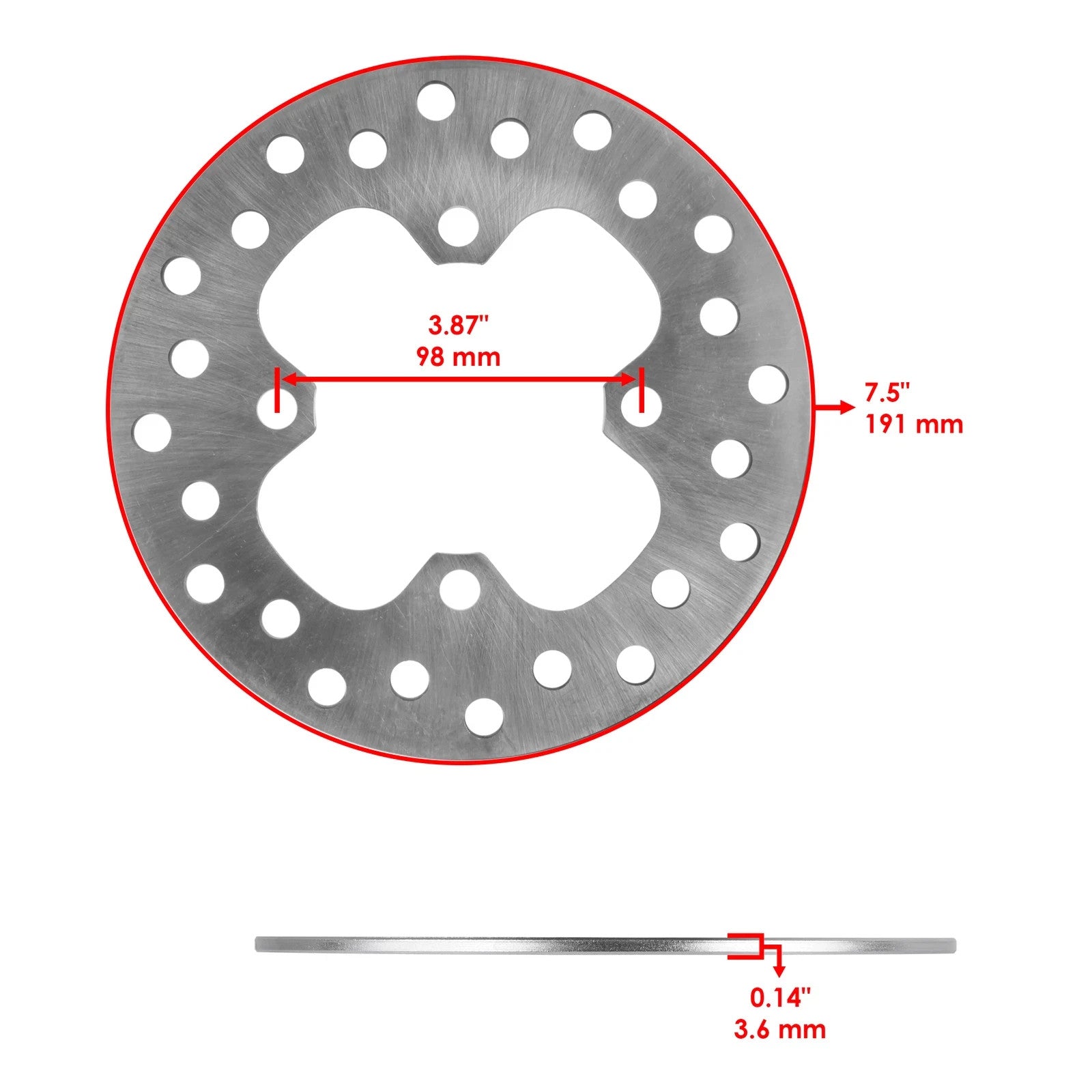 2 Front Brake Disc Rotor for Honda Rancher 420 TRX420FM 4x4 2014 - 2022 w/ Pads