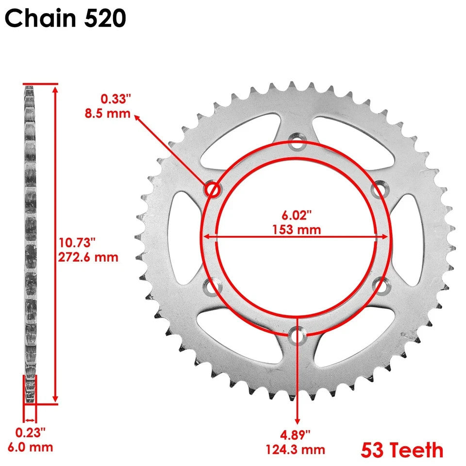 Drive Chain & Sprocket Kit for Honda CR250R 1990 1991