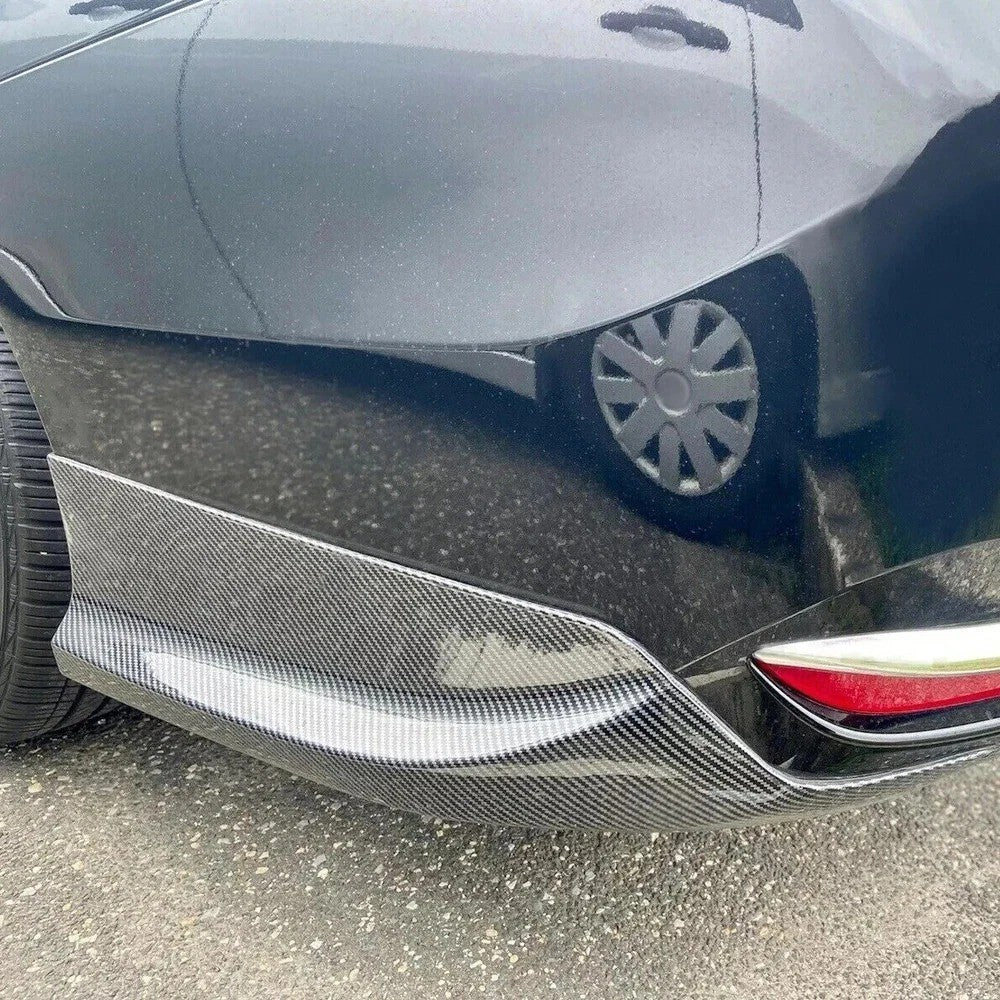 For 2016-17 Honda Accord 4DR HFP Style Carbon Fiber Rear Bumper Spoiler Lip 2PCS