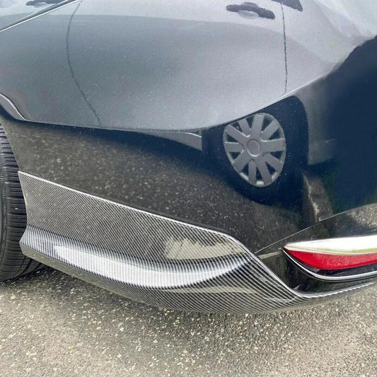 For 2016-17 Honda Accord 4DR HFP Style Carbon Fiber Rear Bumper Spoiler Lip 2PCS