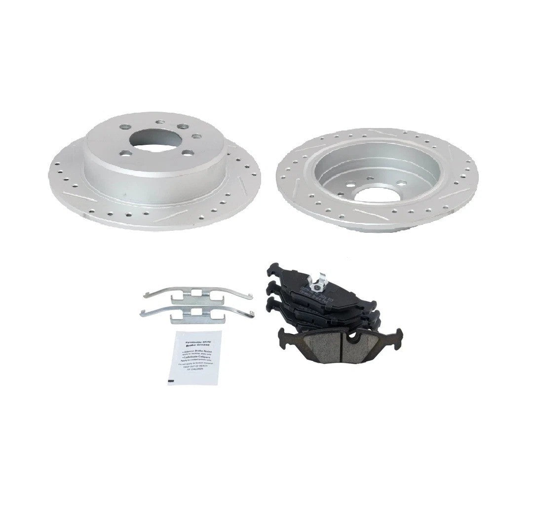 Performance Rear Brake Pad & Rotor Kit Ceramic Performance Premium Fits BMW