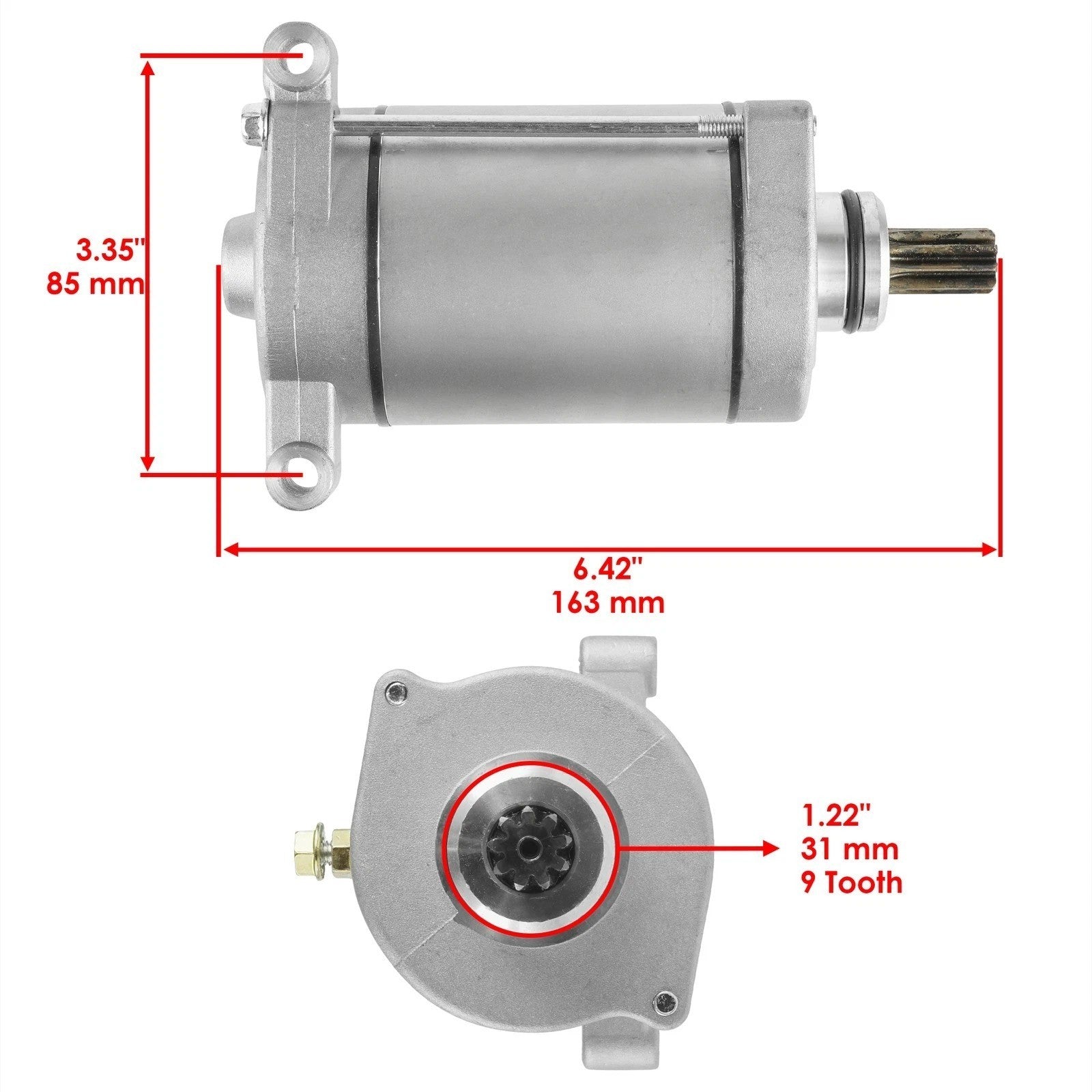 Starter for Yamaha Rhino 660 450 YXR66 YXR45 2004 2005 2006 2007 2008 2009 New