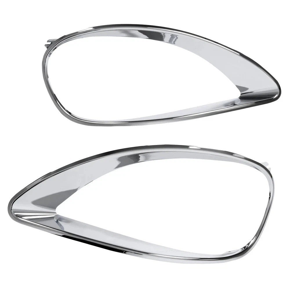 HECASA 2Pcs Chrome Headlight Bezel Cover ABS For Freightliner Columbia 2001-2017