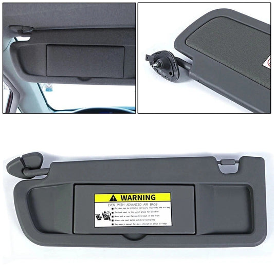 HECASA New Left Driver Side Dark Gray Sun Visor For 2006-2011 Honda Civic