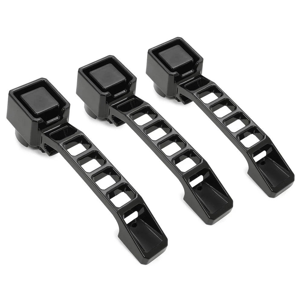 For Jeep Wrangler JK/JKU 2007-2018 Black Aluminum Exterior Door Handles Kit 3PCS
