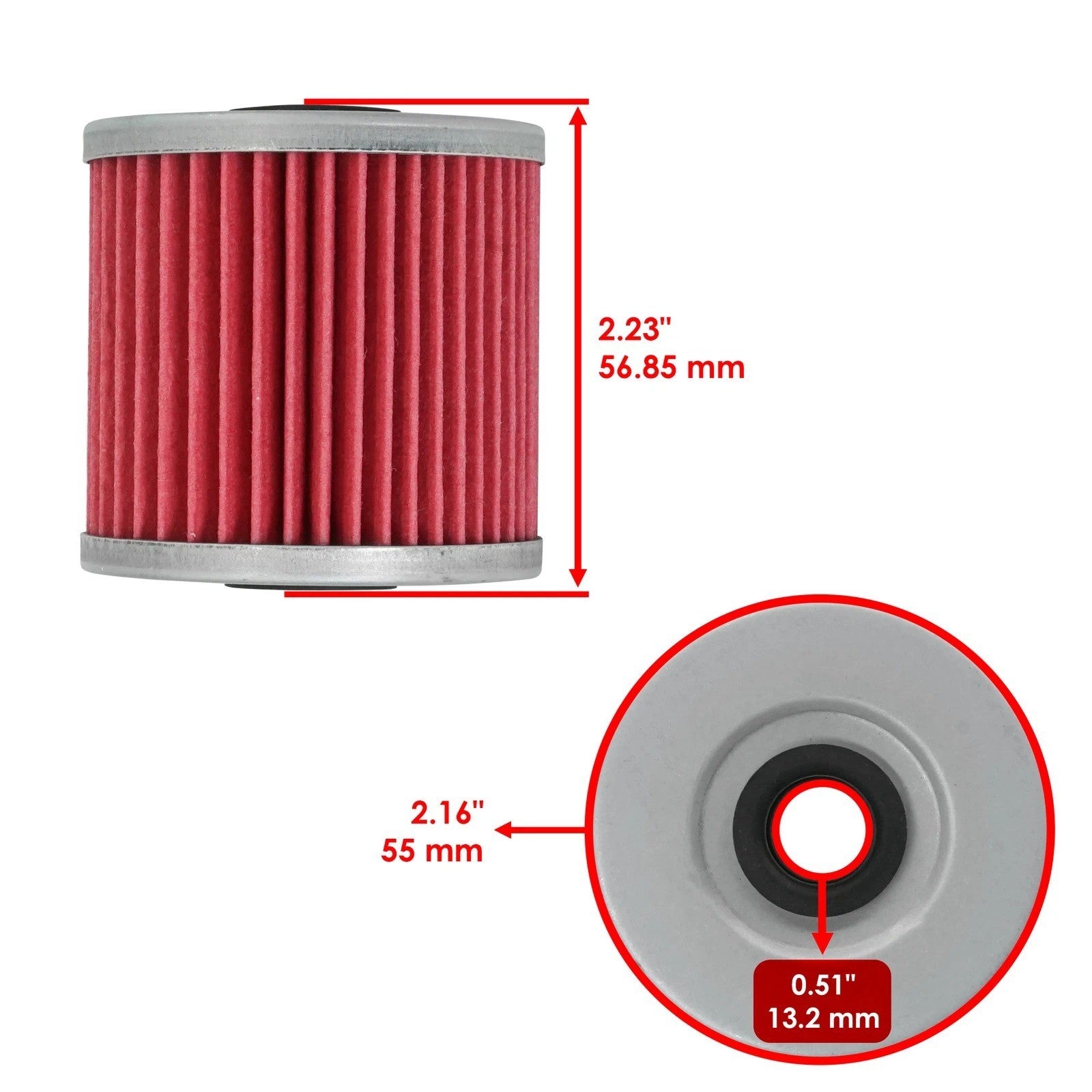 2 Pack Oil Filter for Kawasaki Bayou 220 KLF220 KLF-220 KLF 220 1988-2002