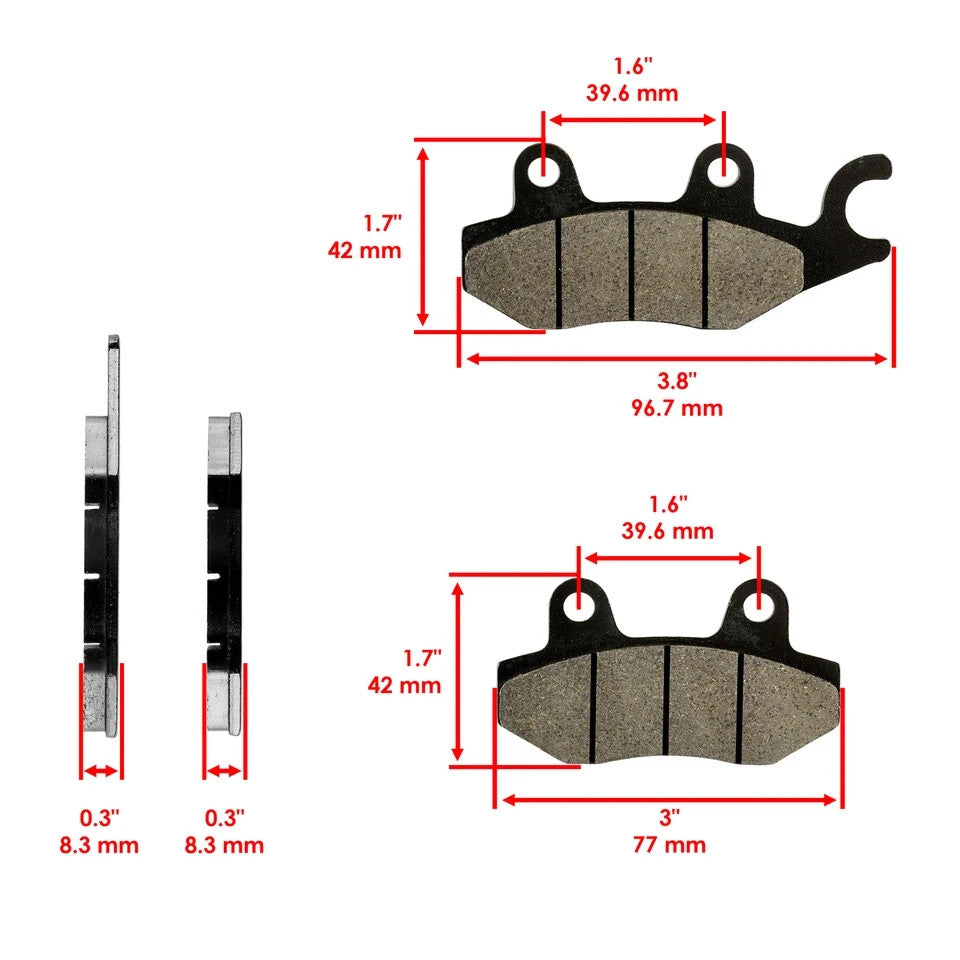 Front Brake Pads for Yamaha Rhino 660 YXR660F YXR 660F 2004-2007