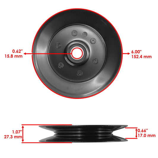Caltric Deck Idler Pulley For Exmark 52" 60" Lazer Z AS Zero-Turn Mower