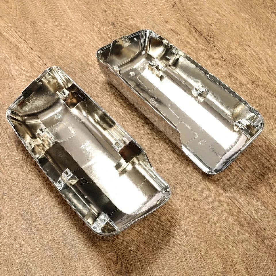 For Peterbilt 567 587 Door Mirror Cover Caps Pair Right and Left Side Chrome
