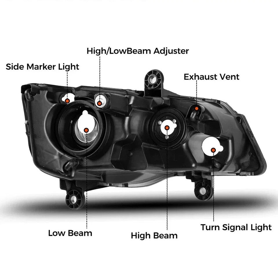 Left Driver Side For 2011-20 Dodge Grand Caravan 08-16 Town & Country Headlight