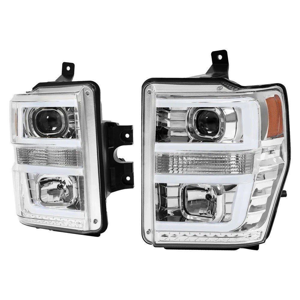 For 2008 2009 2010 Ford F250 F350 F450 LED Projector Headlights Headlamps