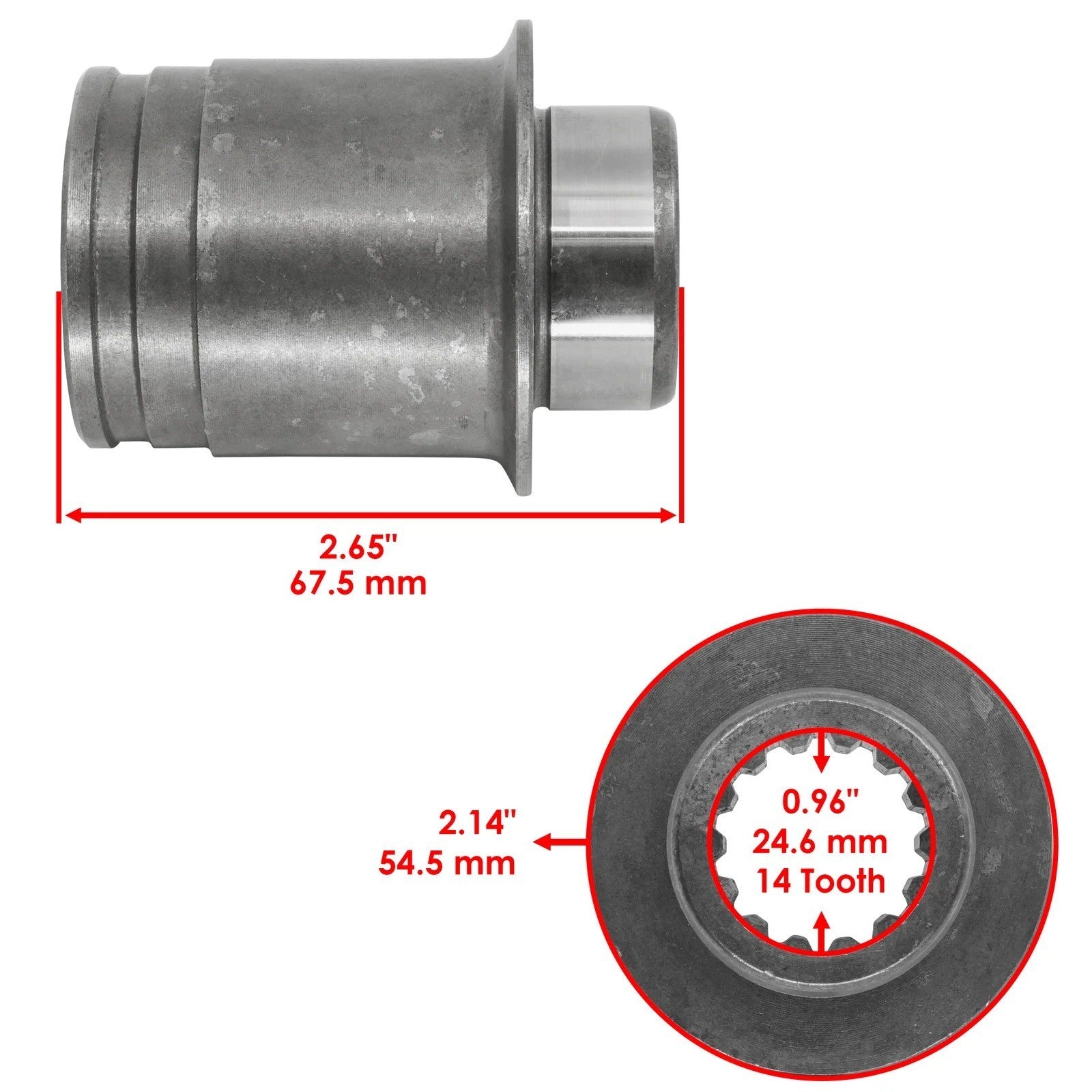 Drive Shaft Differential Coupling w/Seal For Yamaha Grizzly 700 2007-2011 Rear