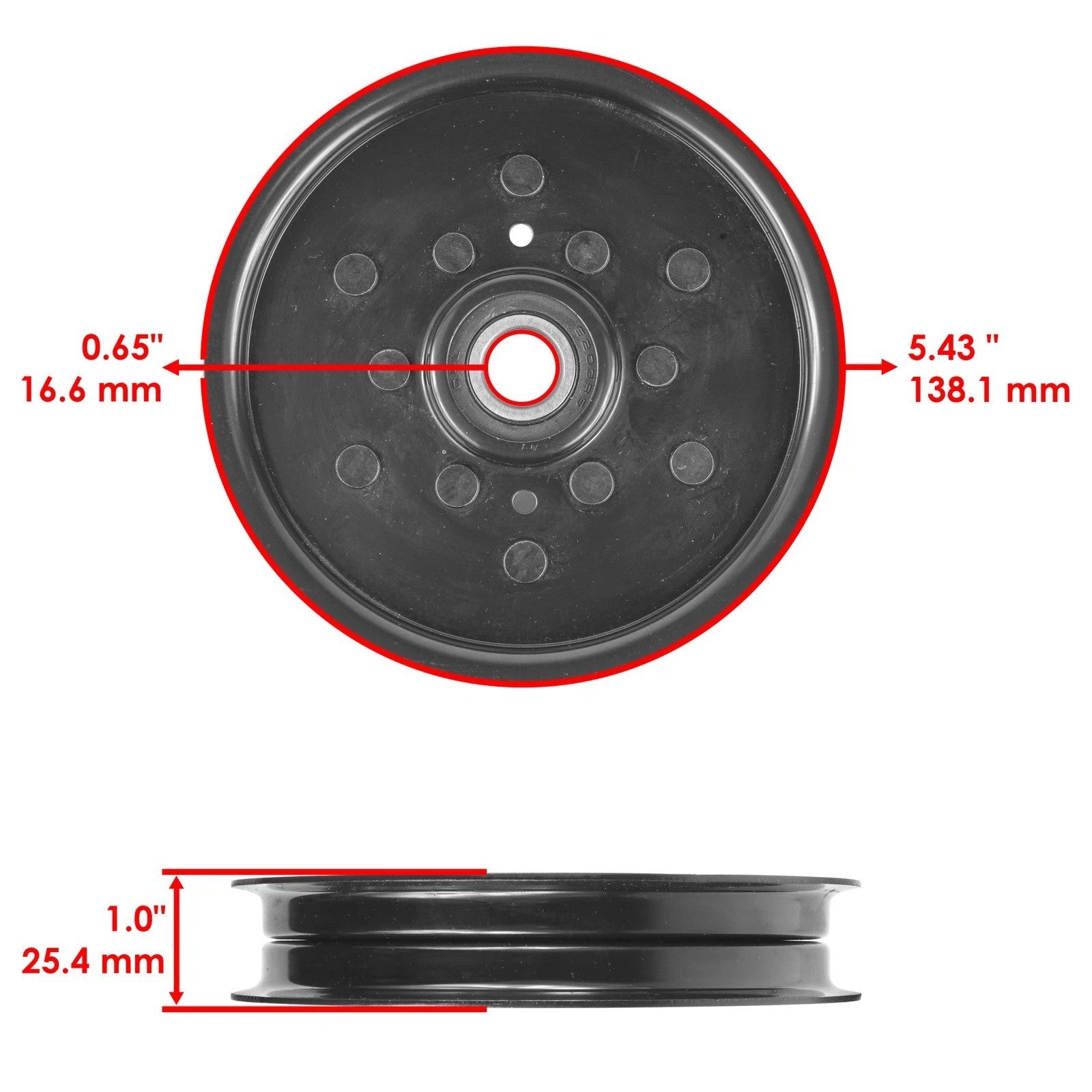Flat Idler Pulley For John Deere LX172 LX173 LX176 LX178 LX186 LX188 LX280 LX289