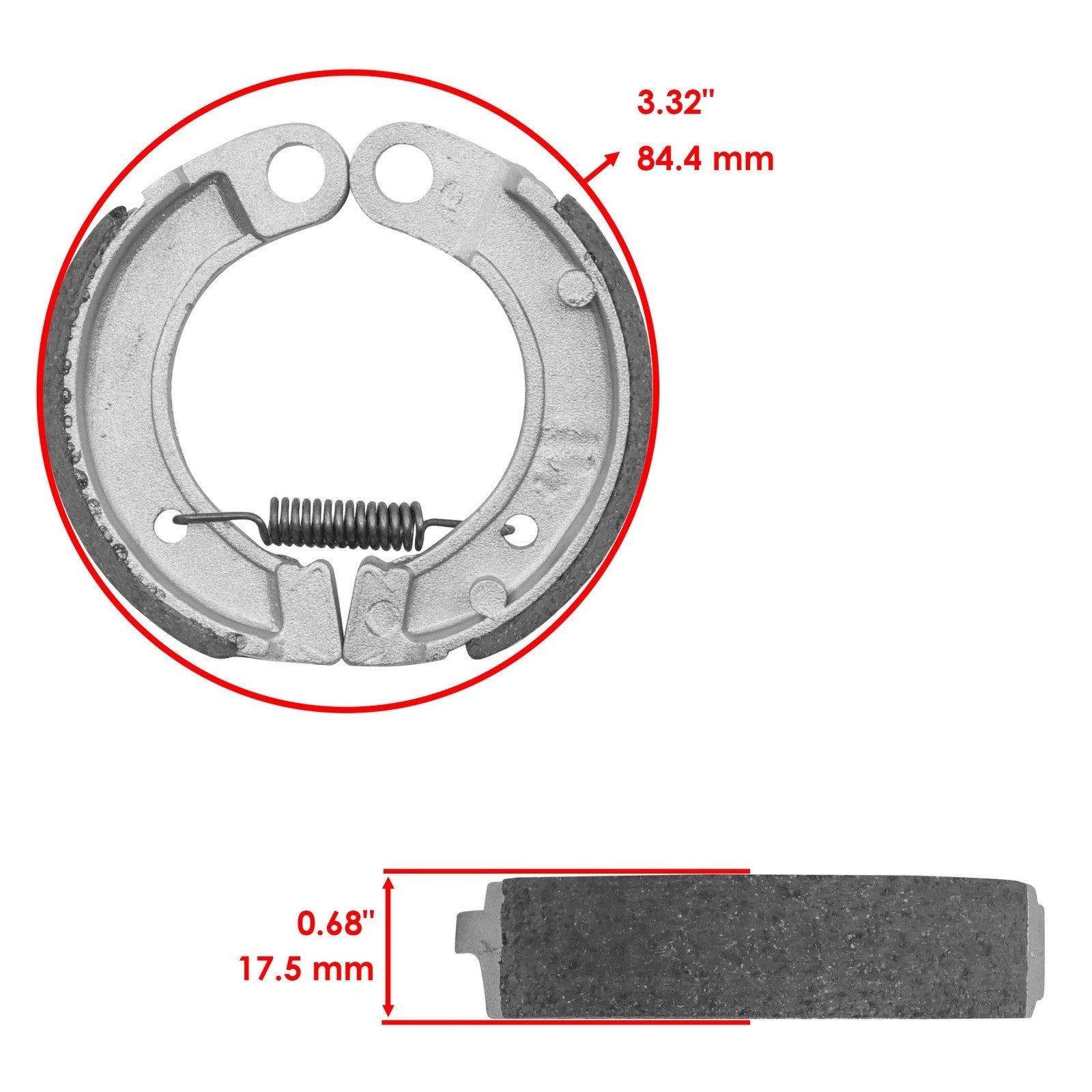Front Rear Brake Shoes for Honda CRF50 CRF50F 2004-2024
