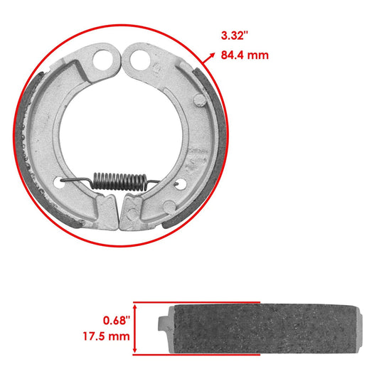Front Rear Brake Shoes for Honda CRF50 CRF50F 2004-2024