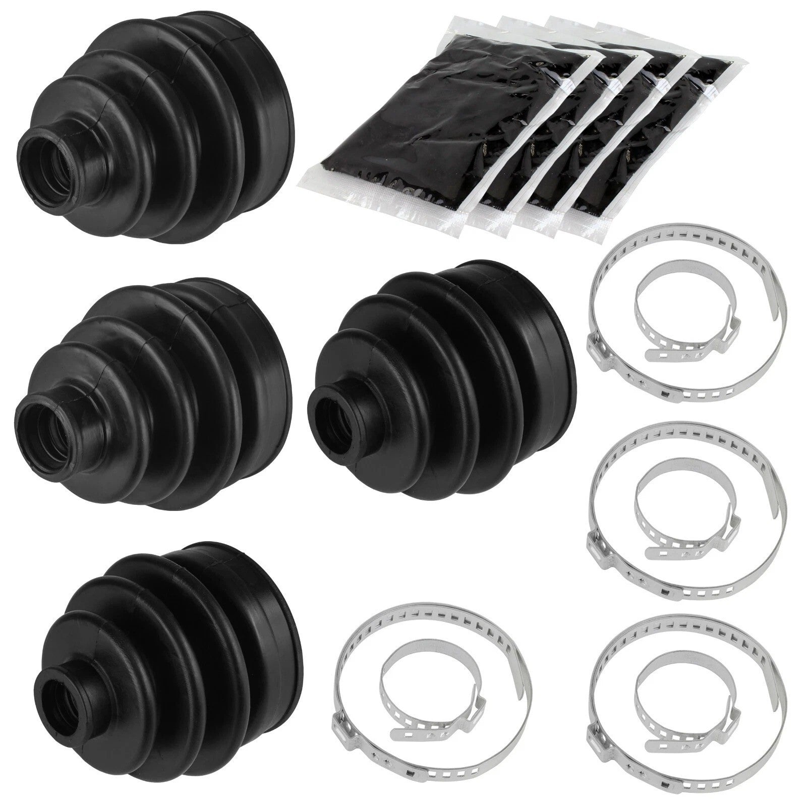 2 Front Axle Inner Outer CV Boot Kit for Yamaha Rhino 450 YXR450F 4X4 2006-2009
