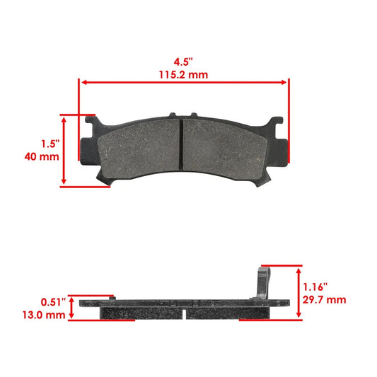 Brake Pad Set For Honda Pioneer 1000-5 SXS1000M5 2016-2022 Left & Right