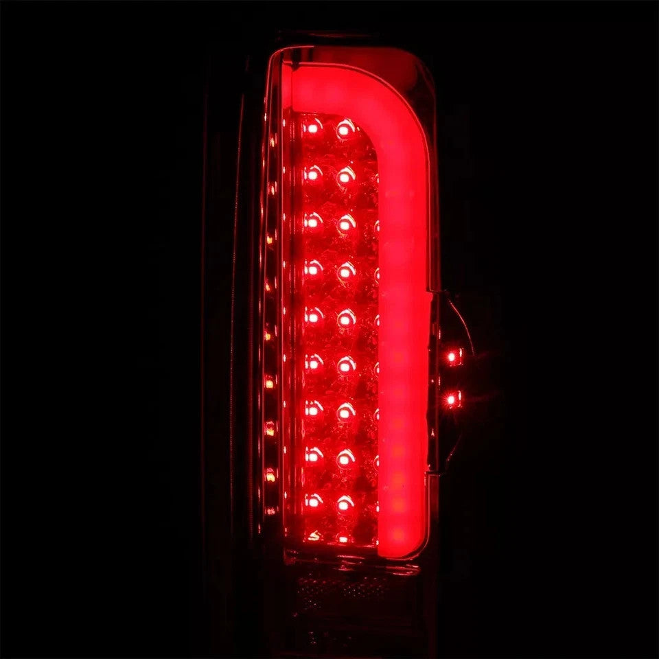 FOR 1990-1997 FORD F150 F250 F350 LH & RH TAIL LIGHTS BRAKE LAMPS TUBE RED LED