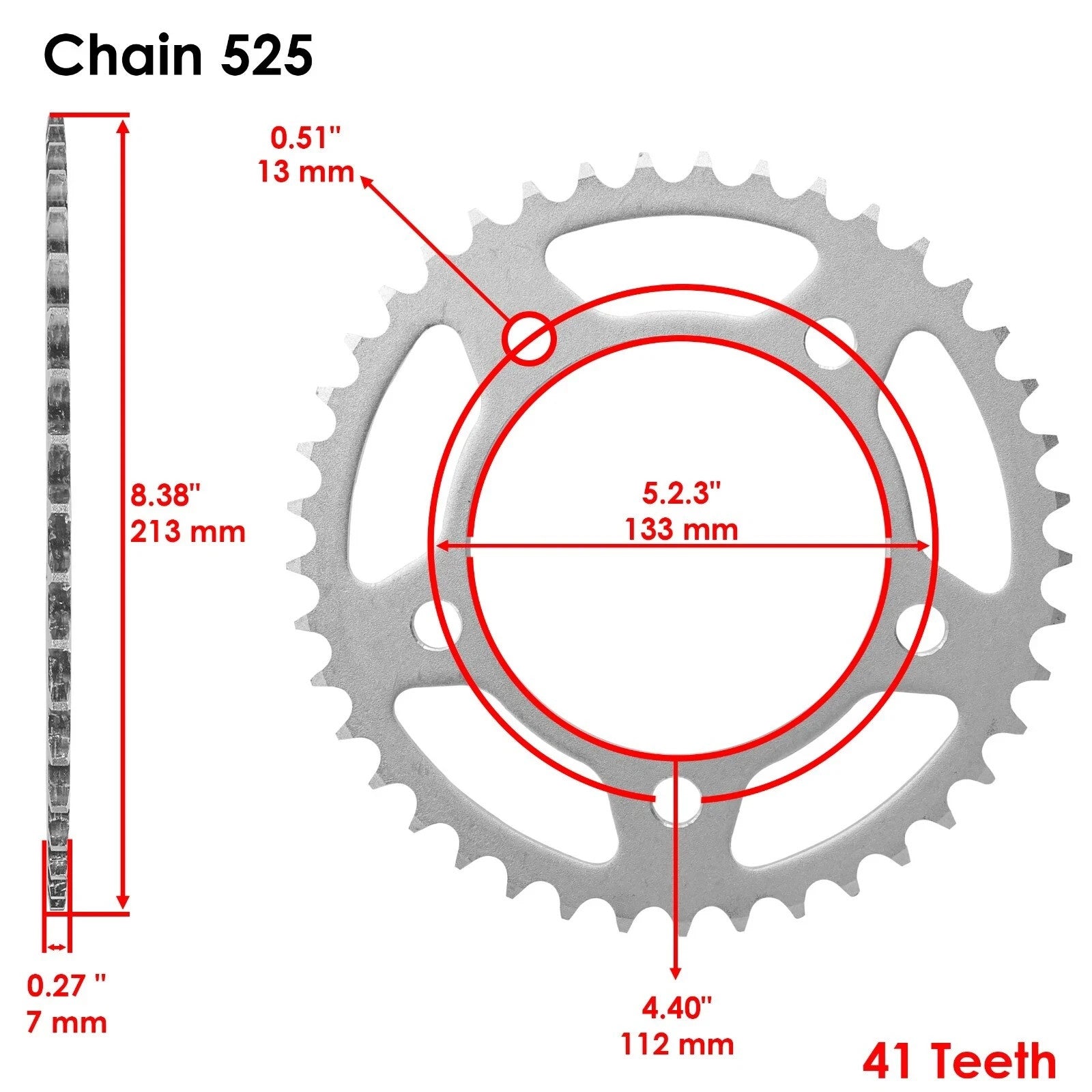 O-Ring Drive Chain & Sprockets Kit for Honda VT750Dc Shadow Spirit 750 2005-07
