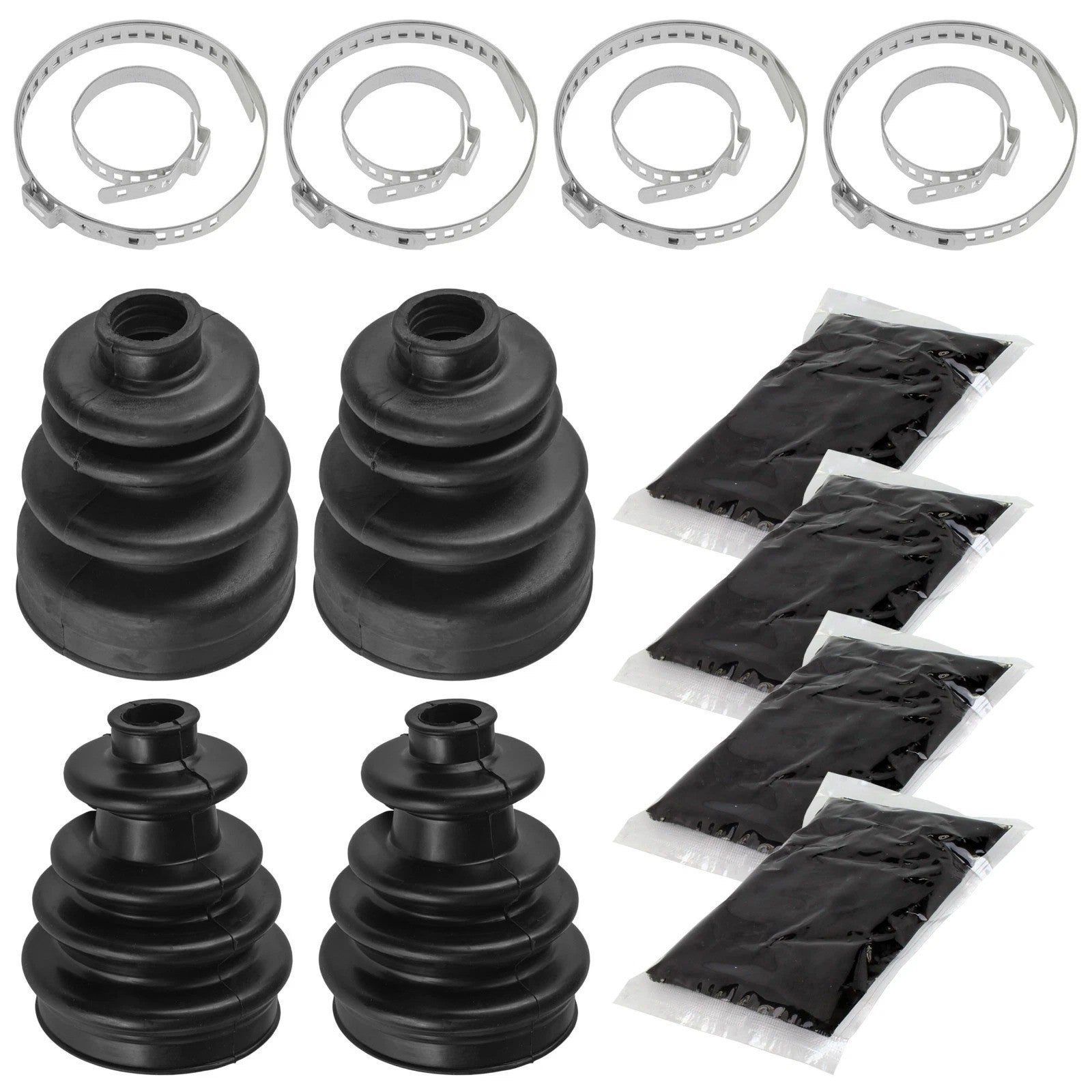 2 Front Axle Inner Outer CV Boot Kits for Polaris Ranger 500 2X4 4X4 6X6 2005