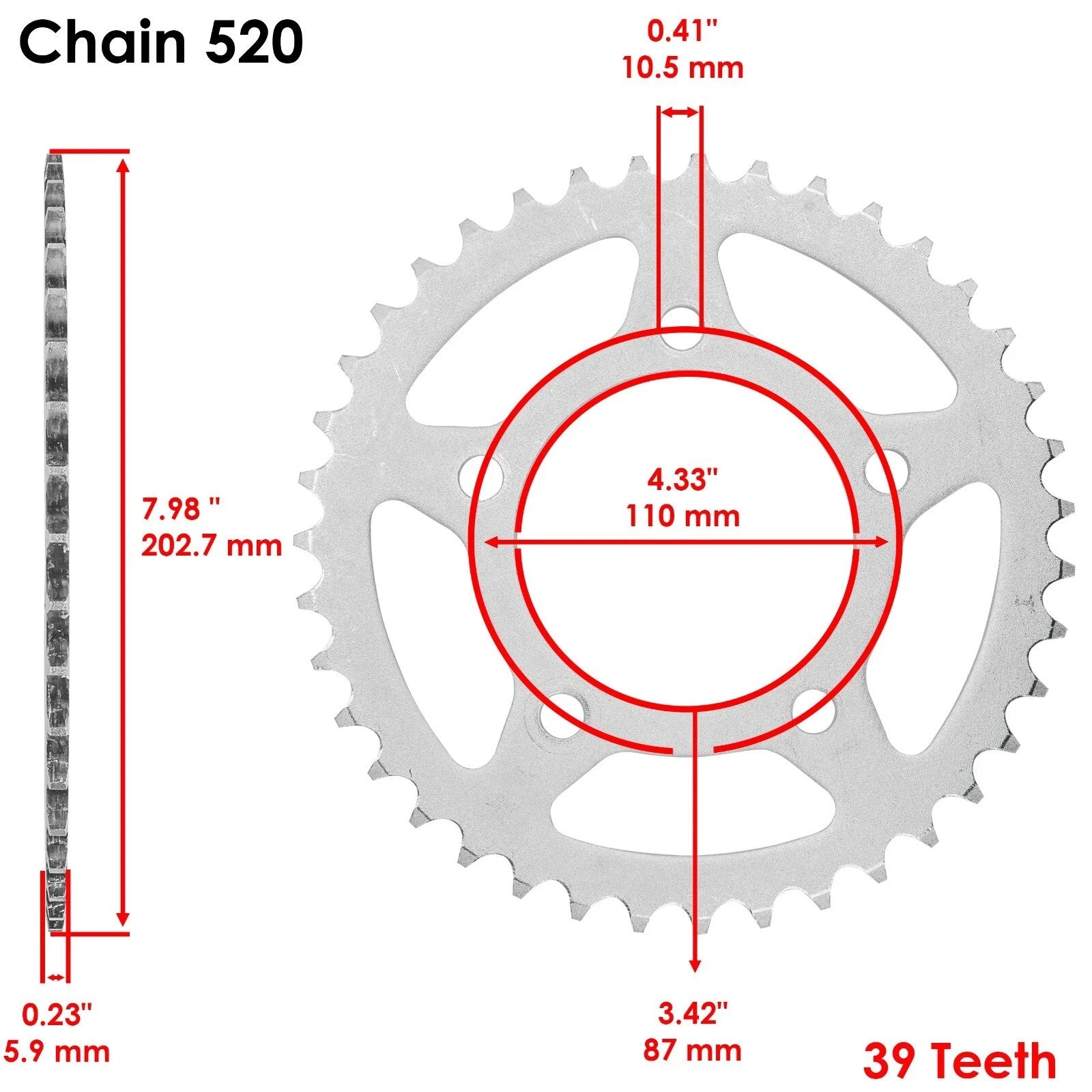 Blue O-Ring Drive Chain & Sprockets Kit for Suzuki GS500E GS500F GS500H 1994-10
