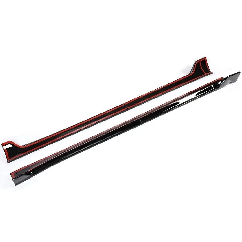 Side Skirts Extension Rocker Panel For 2017-2023 Tesla Model 3 Glossy Black