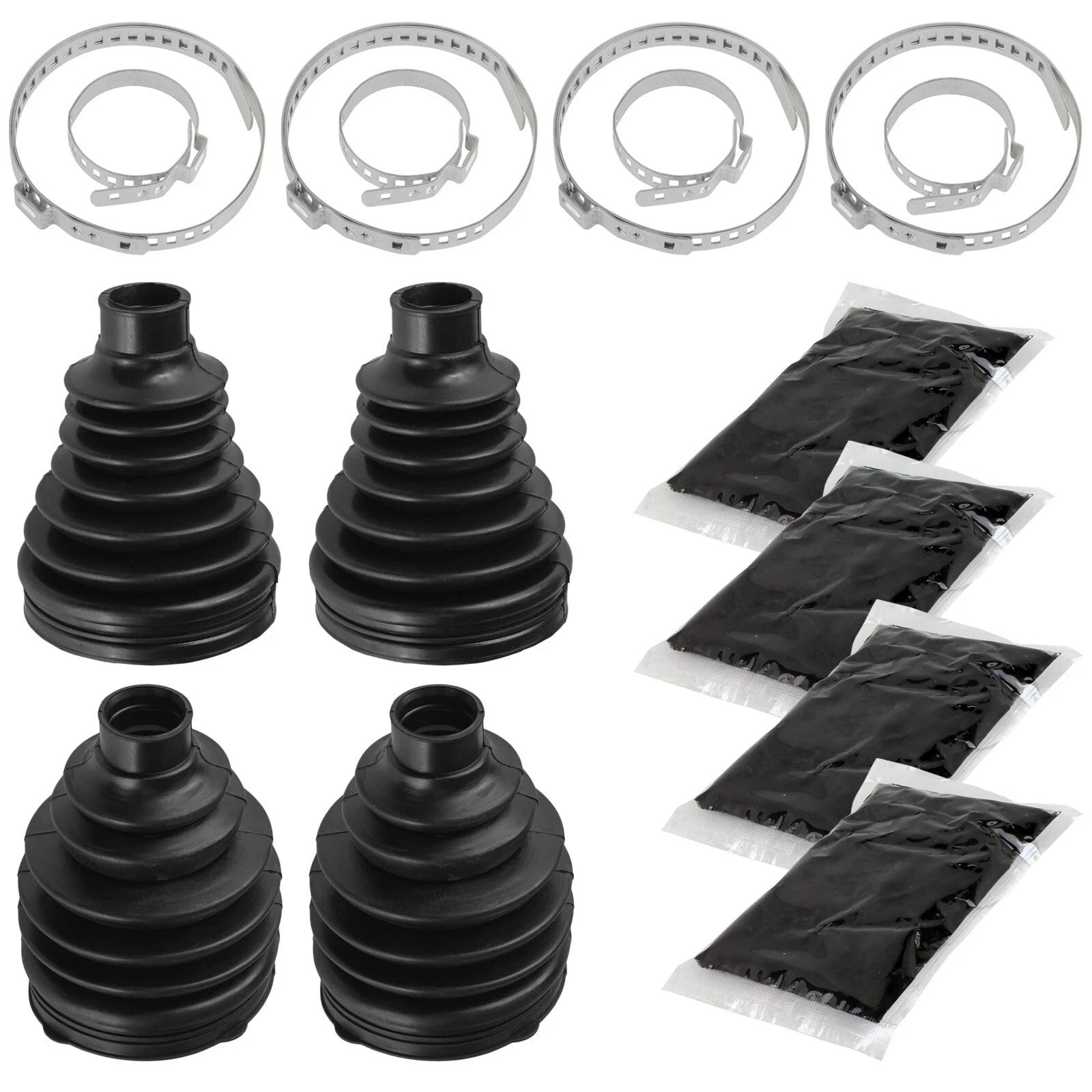 2 Rear Axle Inner Outer CV Boot Kit for Polaris RZR 800 EFI 2008 2009 2010