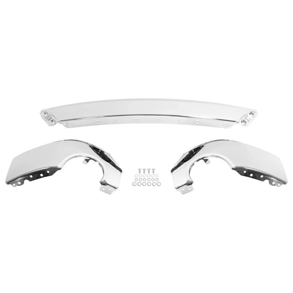 For 07-13 Sierra 1500 Truck Chrome Front Bumper Face Bar W/ Fog Light Holes