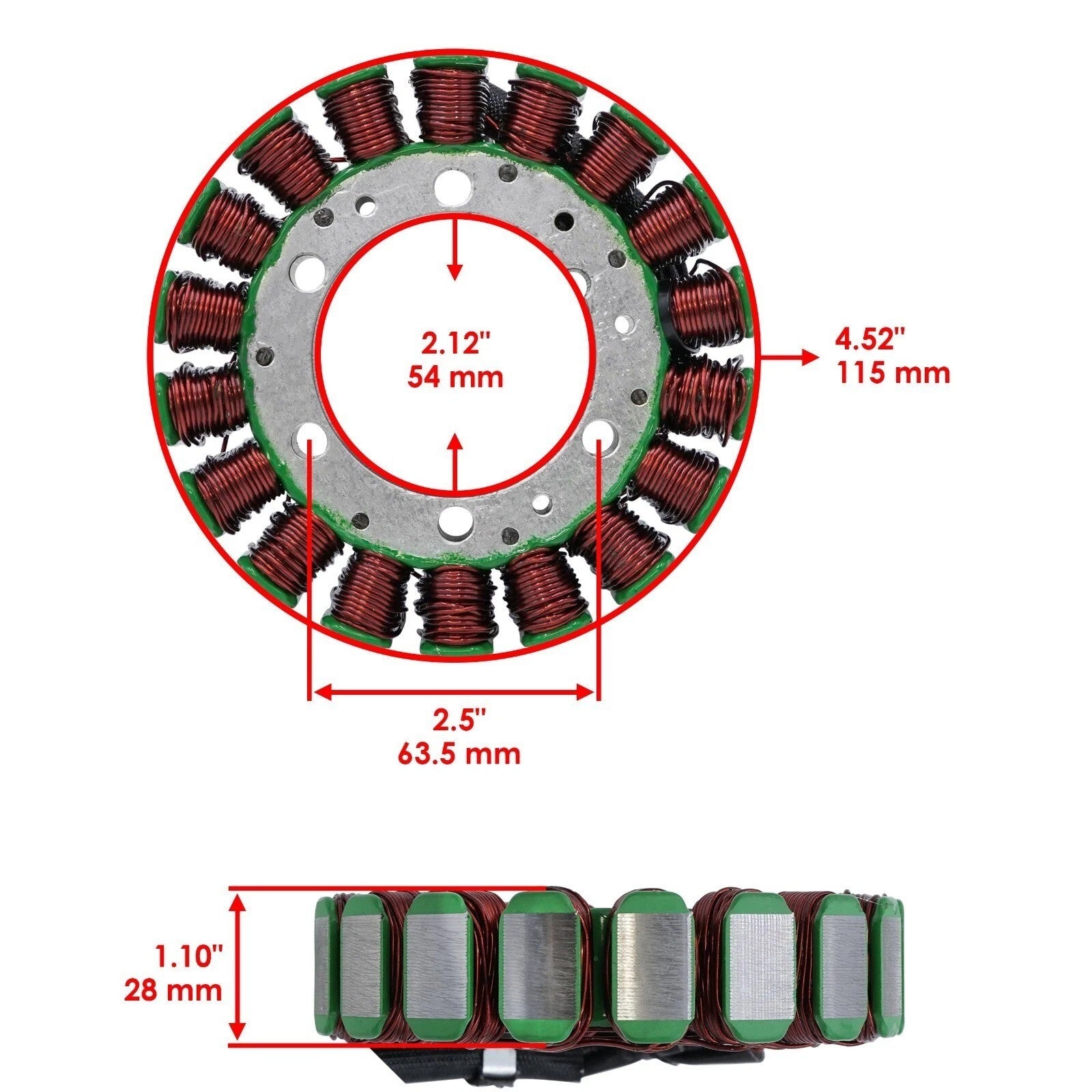 Caltric Stator for Suzuki 32101-10F10 32101-10F11 Stator Generator Magneto