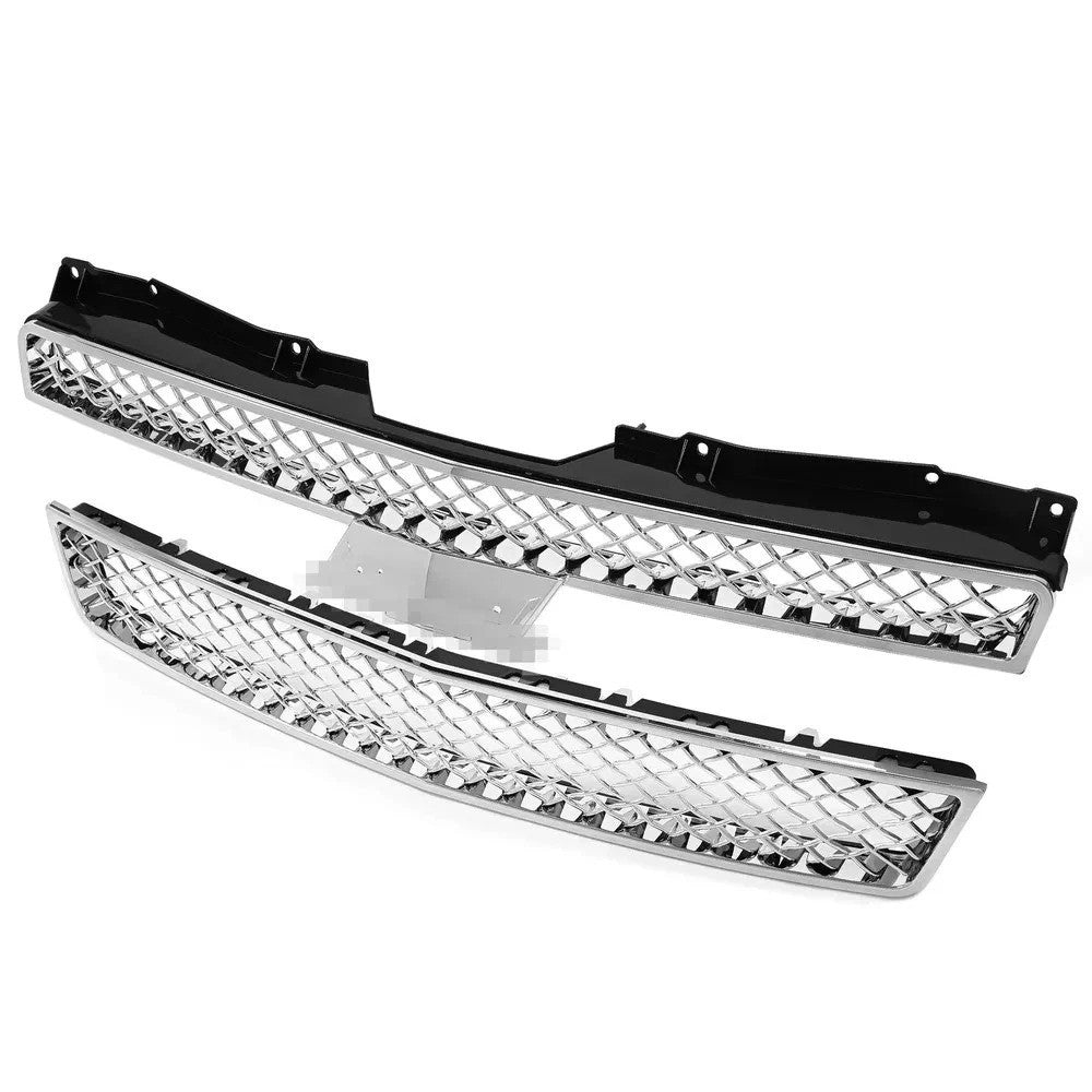 Chrome Grille For Chevy Tahoe/Suburban LTZ 1500 2500 2007-2013 14 Upper Lower