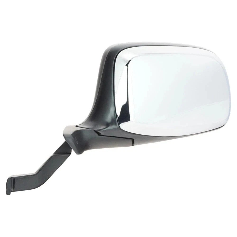 Manual Side View Mirrors Chrome & Black Left & Right Pair Set for F-Series Truck