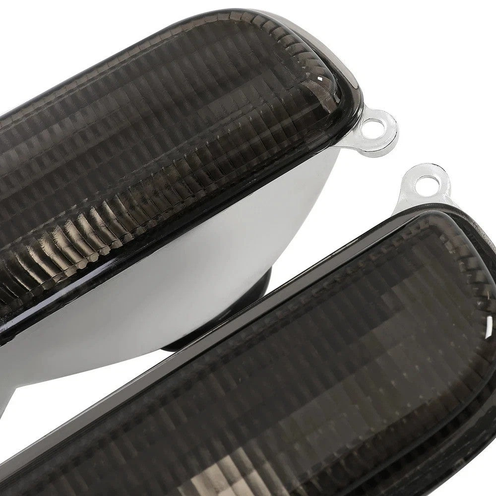 Pair Smoke Park Lights Corner Bumper Signal Light For 1997-2001 Jeep Cherokee XJ