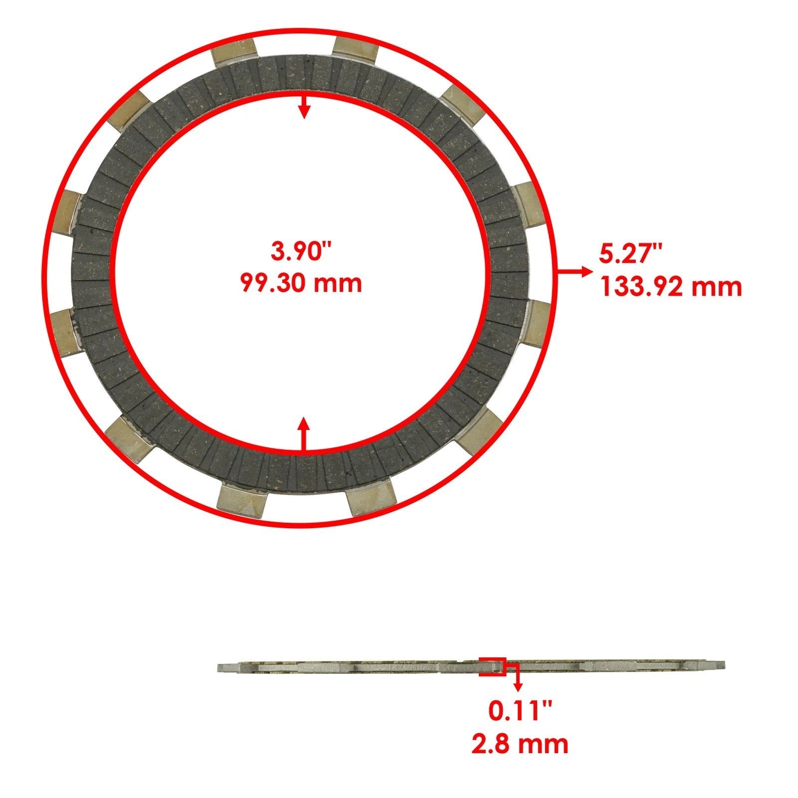 Clutch Friction Plates Kit for Kawasaki KLX230 KLX230R S KLX230SM 2020 - 2023