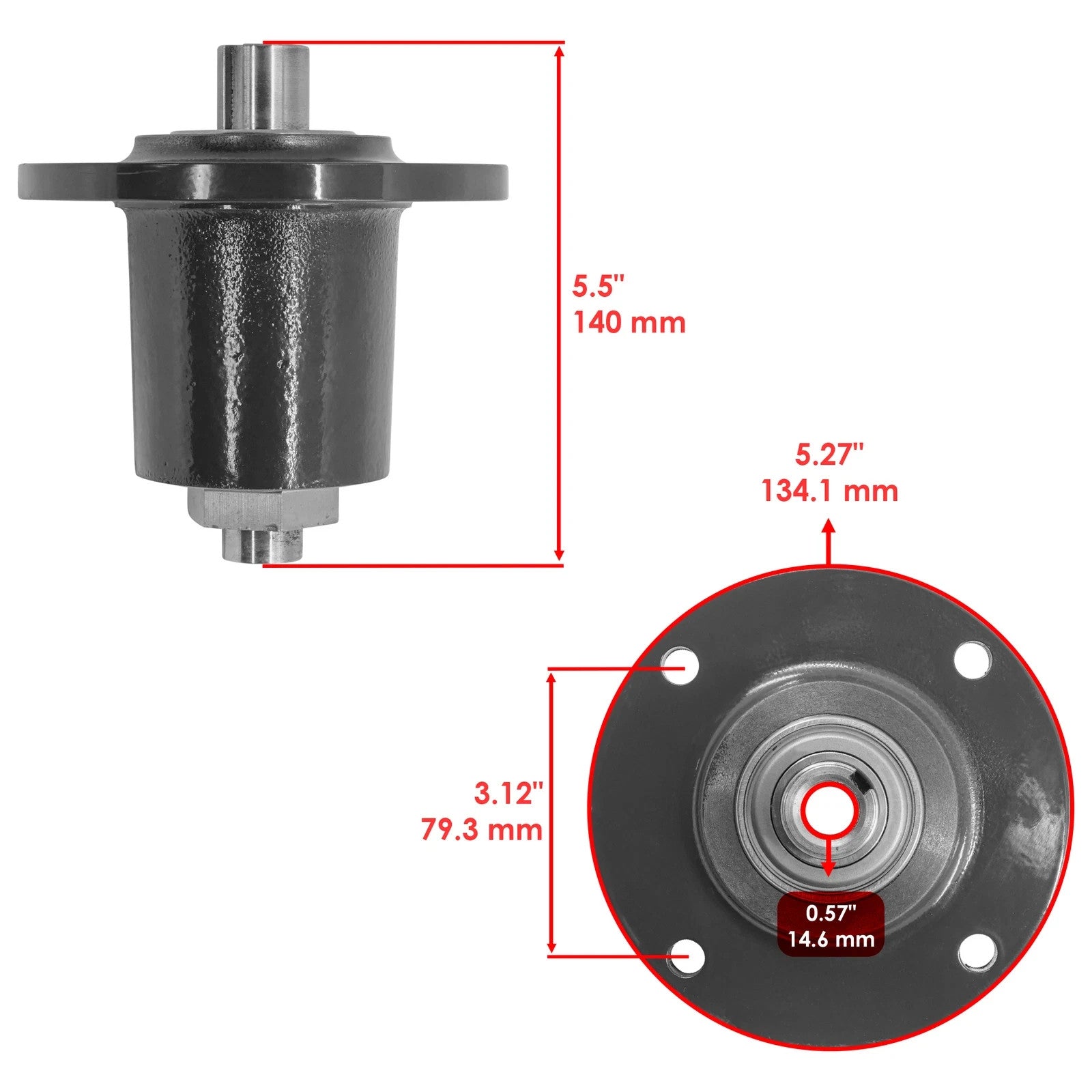 Deck Spindles for Bobcat ZT200 ZT220 ZT223 ZT226 ZT228 ZT331 Deck 52" 61" Qty 3