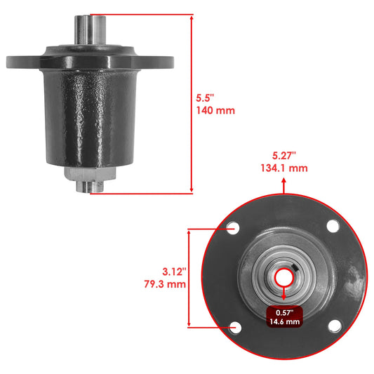 Deck Spindles for Bobcat ZT200 ZT220 ZT223 ZT226 ZT228 ZT331 Deck 52" 61" Qty 3