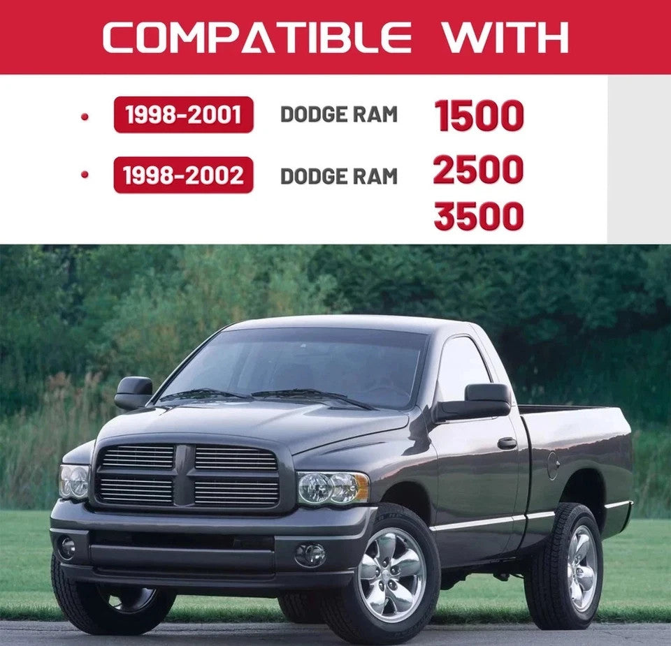 Dash Cover For 98-02 Dodge Ram 1500 2500 3500 Dashboard Overlay Cap Dark Grey