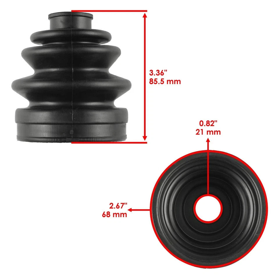 2 Rear Axle Inner Outer CV Boot Kit for Yamaha Rhino 660 YXR660F 4WD 2005-2007
