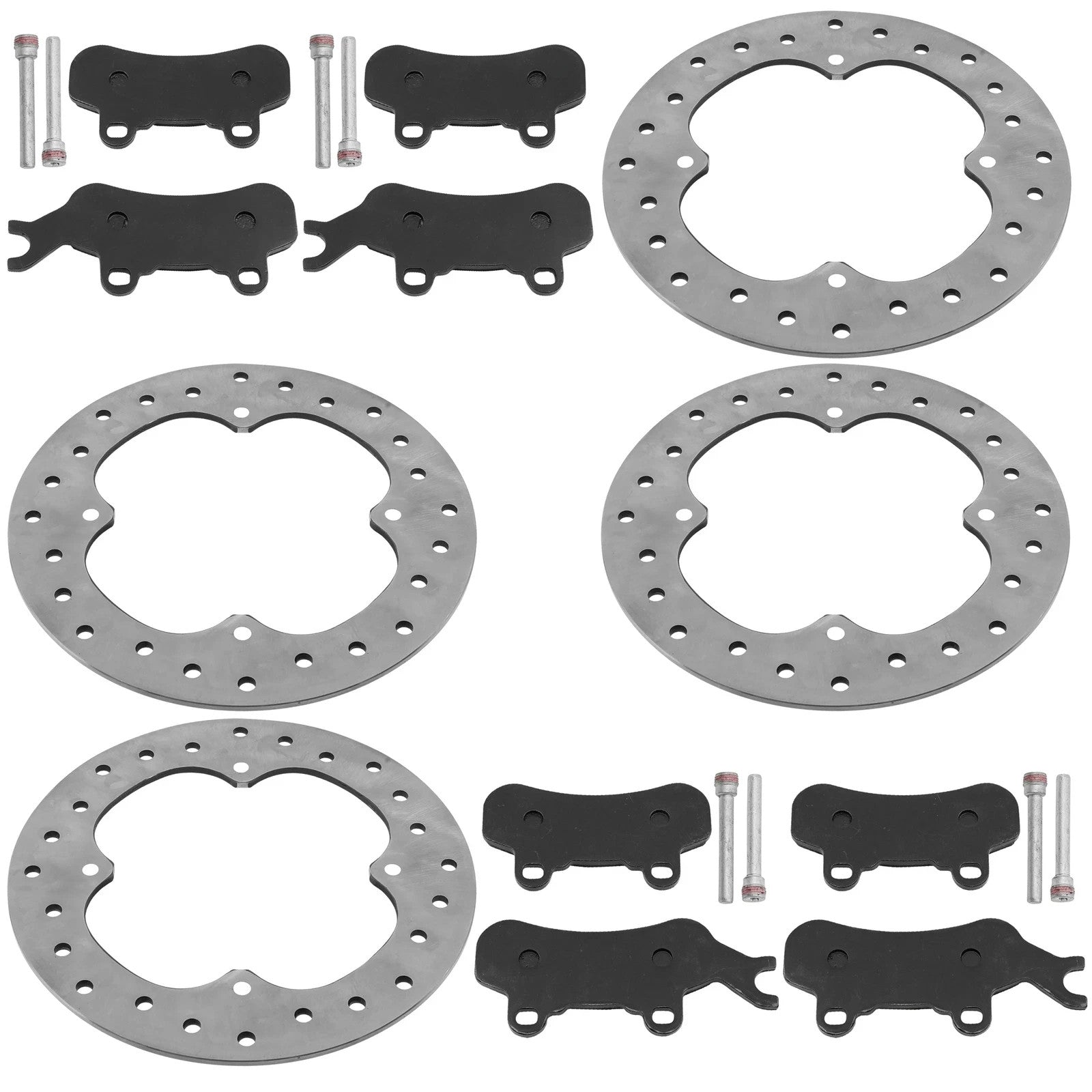Front & Rear Brake Disc with Pads for Can-Am Defender Max HD7 HD9 2022 - 2024