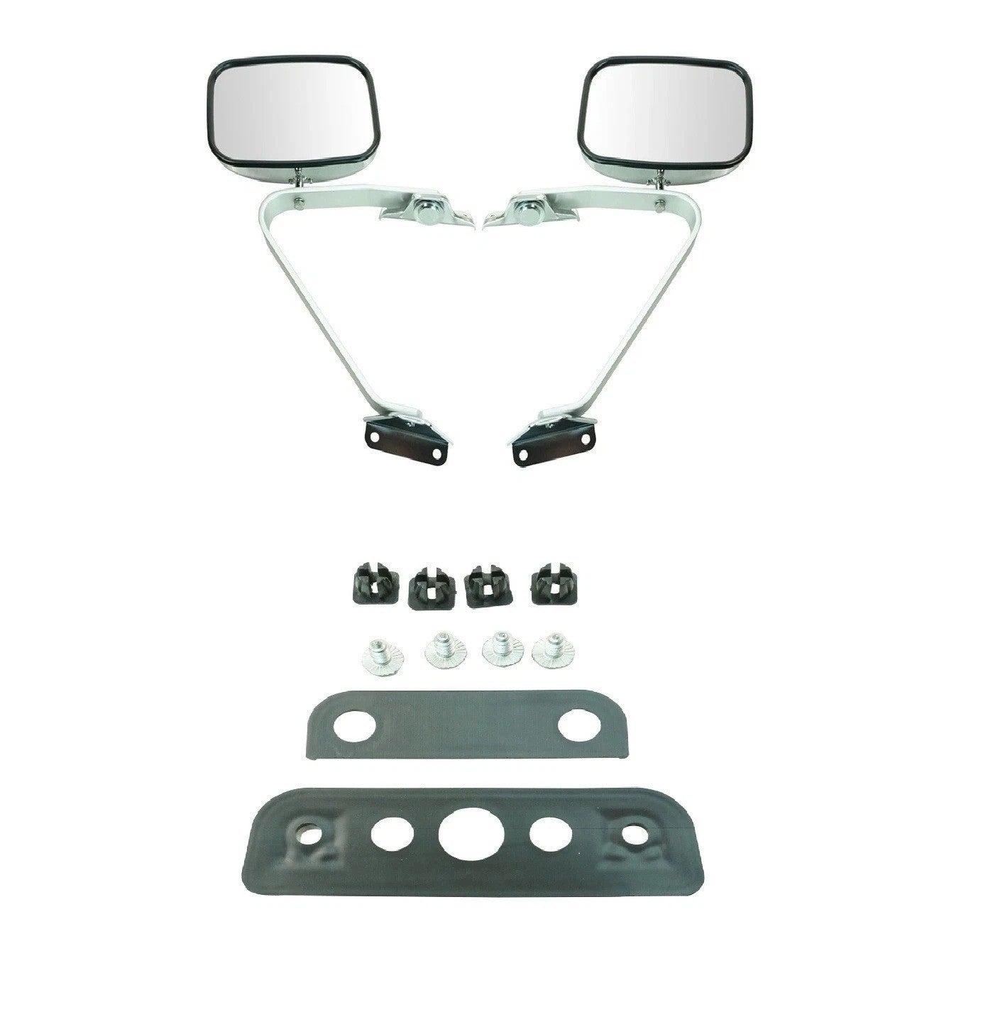 Side View Manual Mirrors Chrome Pair Set for Ford F-Series Pickup Truck