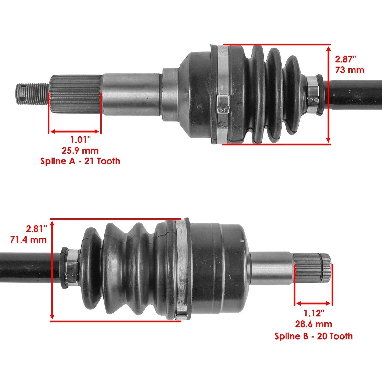 for Yamaha Grizzly 450 YFM450FG 4X4 2007 Front Left and Right CV Joint Axles