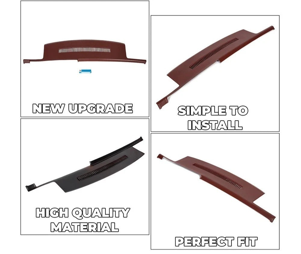 Molded Dash Cover Overlay For 88-94 Chevy GMC Sierra Silverado C1500 in GARNET