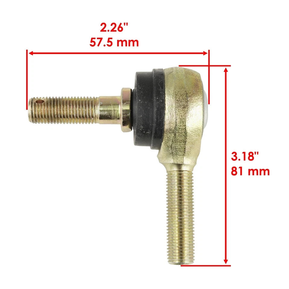 2 Pairs Inner Outer Tie Rod End Kit for Polaris Predator 500 2003 2004 2005 2006