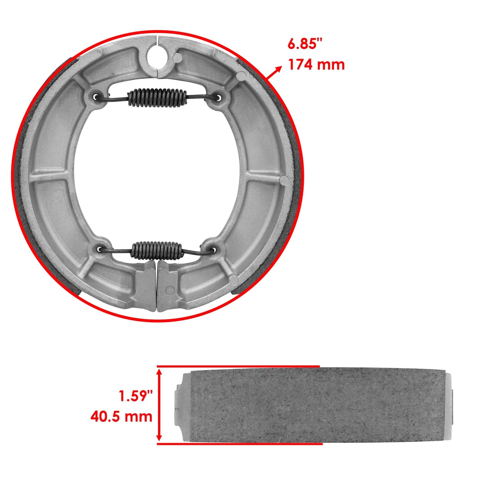 Rear Brake Shoes for Kawasaki VN800 Vulcan 800 Classic 1996-2005